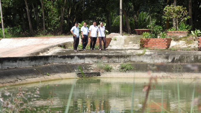 Xã Phước Minh tận dụng hiệu quả nguồn nước dồi dào, trong lành từ hồ thủy lợi để phát triển nuôi thủy sản. Ảnh: Trần Trung.