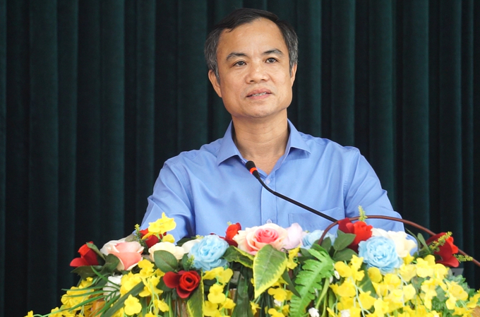 Ông Tạ Minh Phương, Chánh Văn phòng Cục Kiểm ngư, phát biểu tại lớp tập huấn. Ảnh: Quốc Toản.