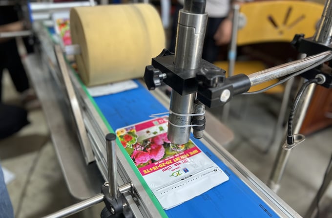 The automatic printing and packaging assembly line for Phu My Garden products.