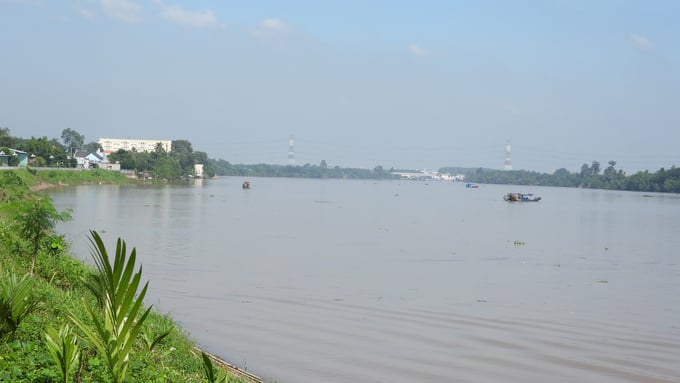 Khu vực sông Đồng Nai đoạn qua địa bàn xã Thạnh Hội. Ảnh: Trần Trung.