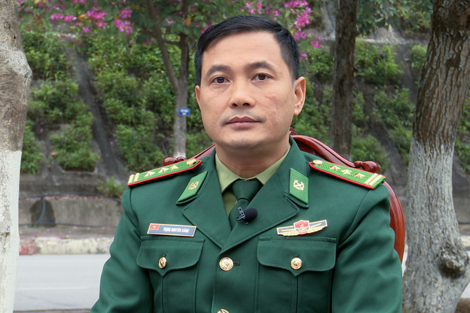 Thượng tá Trịnh Nguyên Sáng, Trưởng phòng Phòng, chống tội phạm và ma túy, Bộ Chỉ huy BĐBP tỉnh Lạng Sơn. Ảnh: Phạm Huy.