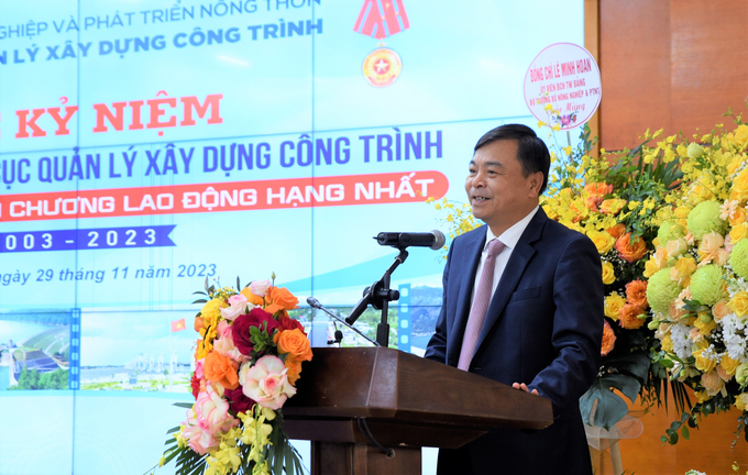 Thứ trưởng Bộ NN-PTNT Nguyễn Hoàng Hiệp cho biết 20 năm là là chặng đường đủ dài để cùng nhìn nhận lại quá trình hoạt động và nỗ lực của Cục Quản lý xây dựng công trình, một đơn vị đặc thù của Bộ.