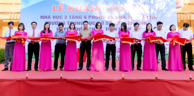 Lễ khánh thành công trình xây mới tại trường THCS xã Diễn Thịnh.