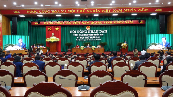 Kỳ họp thứ 16 HĐND tỉnh Thái Nguyên khóa XIV. Ảnh: Quang Linh.