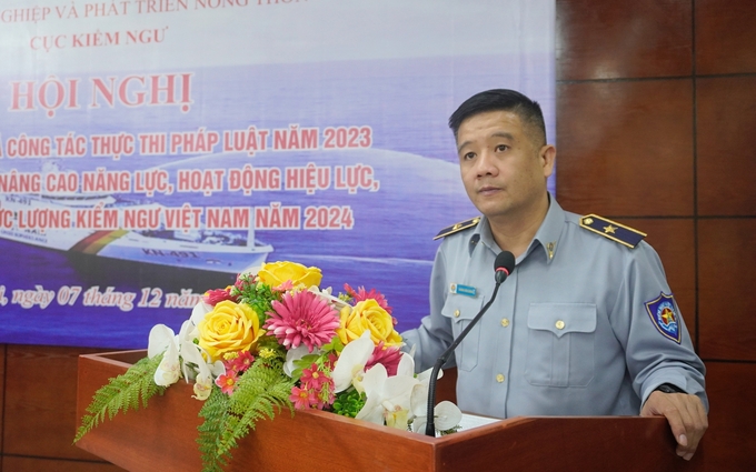 Ông Dương Văn Cường, Phó Cục trưởng Cục Kiểm ngư cho biết, hiện nay 21/28 tỉnh, thành phố ven biển đã hình thành lực lượng kiểm ngư. Ảnh: Hồng Thắm.