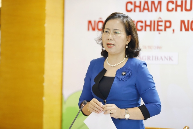 Bà Bùi Thị Thơm - Phó Chủ tịch BCH Trung ương Hội Nông dân Việt Nam, Trưởng Ban Chỉ đạo Giải.