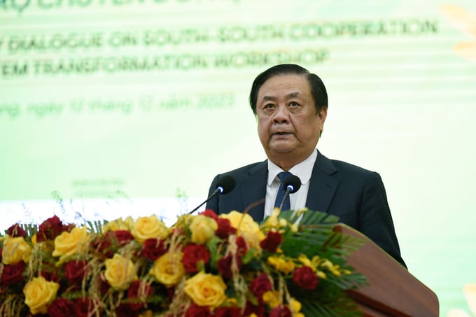 Bộ trưởng Lê Minh Hoan nhấn mạnh các vấn đề cần lưu ý trong Hợp tác Nam - Nam. Ảnh: Quỳnh Chi.