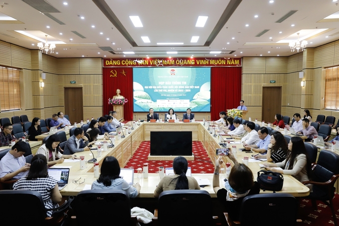 Trung ương Hội Nông dân Việt Nam tổ chức họp báo thông tin Đại hội đại biểu toàn quốc Hội Nông dân Việt Nam lần thứ VIII.