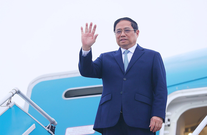 Thủ tướng Phạm Minh Chính lên đường dự Hội nghị cấp cao kỷ niệm 50 năm quan hệ ASEAN - Nhật Bản và tiến hành các hoạt động song phương tại Nhật Bản. Ảnh: VGP.