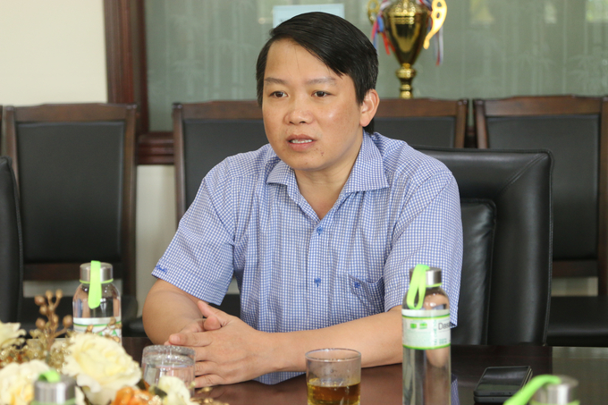 Ông Đỗ Văn Trãi, Chủ tịch Công ty Đa Độ chia sẻ những điều thực tại với Báo Nông nghiệp Việt Nam. Ảnh: Đinh Mười.