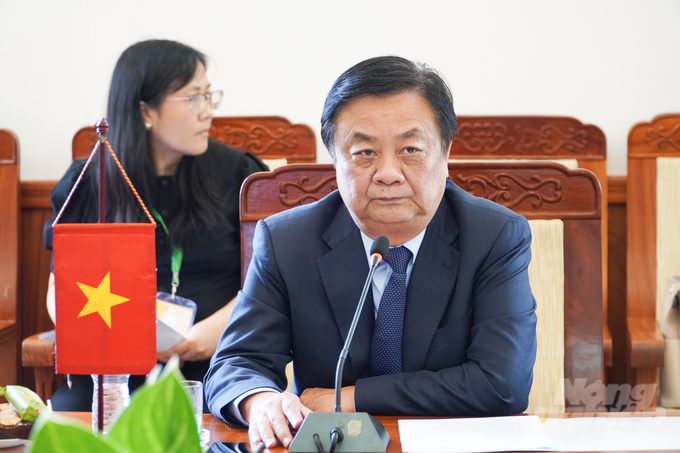 Bộ trưởng Bộ NN-PTNT Lê Minh Hoan mong muốn, sự hợp tác trong lĩnh vực nông nghiệp giữa Việt Nam – Campuchia sẽ được nâng tầm. Ảnh: Kim Anh.