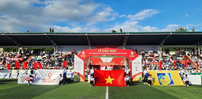 Vòng chung kết Giải vô địch bóng đá nam sinh viên toàn quốc - SV Cup 2023 với sự tham gia của 16 đội bóng đến từ các trường đại học trên khắp cả nước. Ảnh: PC.