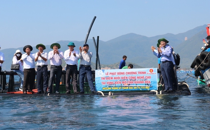 Tỉnh Khánh Hòa phát động nuôi biển công nghệ cao tại vùng biển mở. Ảnh: KS.