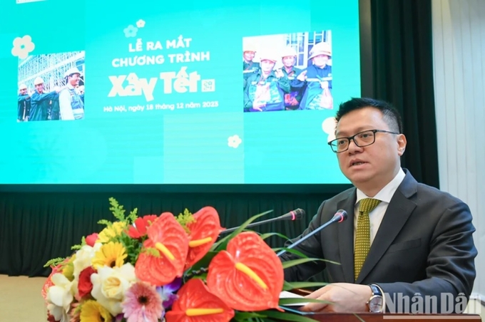 Ông Lê Quốc Minh, Ủy viên Trung ương Đảng, Tổng Biên tập Báo Nhân Dân, Phó trưởng Ban Tuyên giáo Trung ương, Chủ tịch Hội Nhà báo Việt Nam phát biểu tại chương trình.