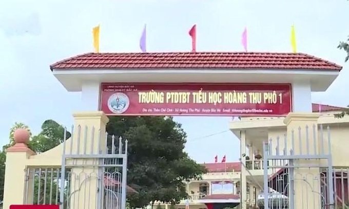 Vụ việc báo chí phản ánh tại Trường Phổ thông dân tộc bán trú Tiểu học Hoàng Thu Phố 1 (huyện Bắc Hà, Lào Cai) gây bức xúc dư luận. Ảnh: T.L.