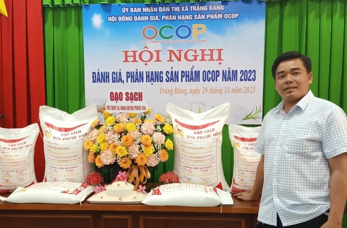 Gạo ST25 của HTX Phước Hòa được chứng nhận OCOP 3 sao, qua đó tiếp thêm nội lực ngành lúa - gạo địa phương. Ảnh: NVCC.