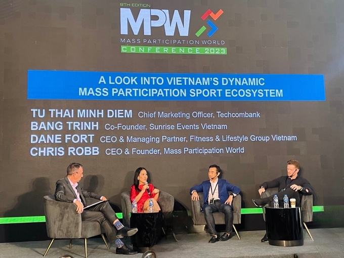 Bà Thái Minh Diễm Tú – Giám đốc Khối Tiếp Thị Techcombank chia sẻ cùng sự kiện MPW23. Ảnh: Techcombank.