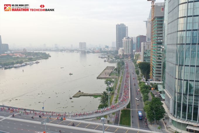 Gải chạy Giải Marathon Quốc tế TP. Hồ Chí Minh Techcombank đi qua những cung đường đẹp của TP. Hồ Chí Minh. Ảnh: Techcombank.