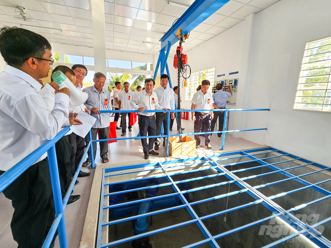 Hệ thống cấp nước xã Nhơn Ái, huyện Phong Điền sẽ tạo trục đường ống cấp nước kết nối quy mô liên xã, chủ động điều tiết cấp nước sạch sang các quận, huyện khác trên địa bàn TP Cần Thơ. Ảnh: Kim Anh.