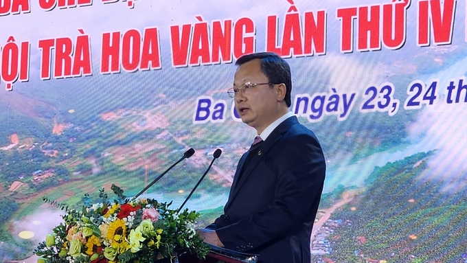 Ông Cao Tường Huy, Chủ tịch UBND tỉnh Quảng Ninh, phát biểu tại buổi lễ. Ảnh: Nguyễn Thành.