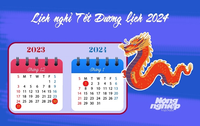 Chi tiết lịch nghỉ Tết Dương lịch năm 2024