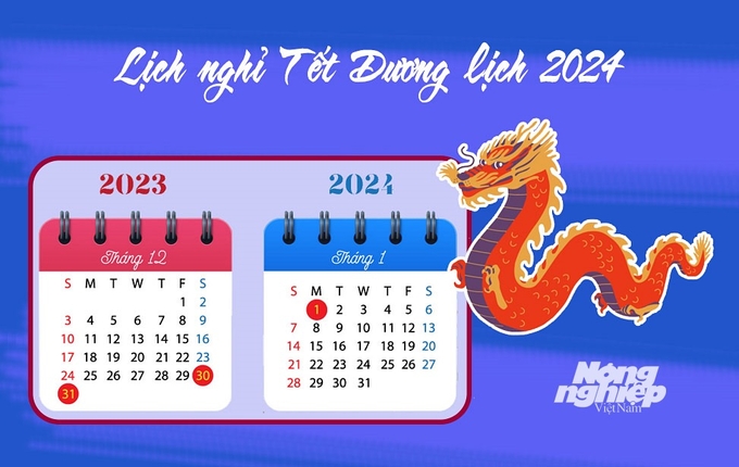 Lịch nghỉ Tết Dương lịch 2024: Người lao động nghỉ tới 3 ngày