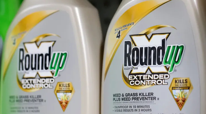 Bottles of Roundup, a brand owned by Bayer, are seen for sale in a store in New York City. June 30, 2022.