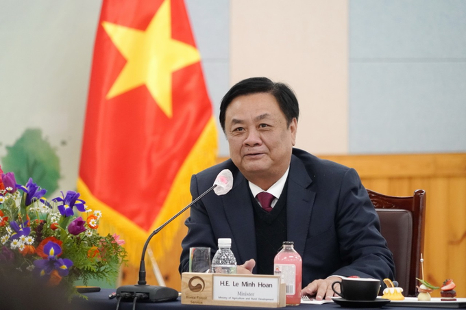 Bộ trưởng Lê Minh Hoan mong muốn Hàn Quốc tiếp tục hỗ trợ ngành lâm nghiệp Việt Nam.