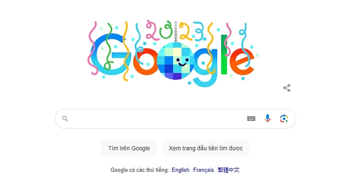 Google Doodles hôm nay 31/12 mừng Giao thừa 2023