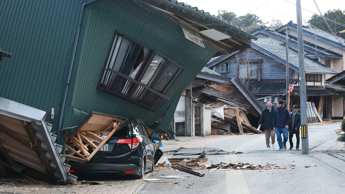 Hiện trường vụ động đất tại Nhật Bản ngày 1/1/2024. Ảnh: USA Today.