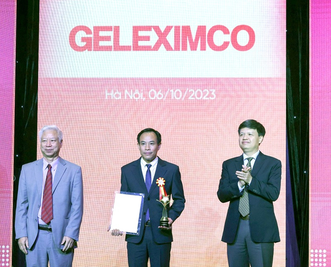 Tập đoàn GELEXIMCO được vinh danh Top 10 Thương hiệu mạnh - Tăng trưởng xanh.