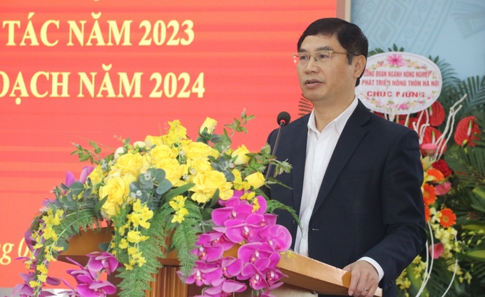 Ông Nguyễn Quý Dương, Phó Cục trưởng Cục Bảo vệ thực vật đánh giá cao các kết quả Chi cục đã đạt được. Ảnh: Phương Thảo.