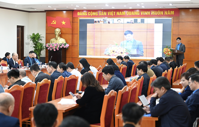 Hội nghị Tổng kết công tác Công đoàn ngành NN-PTNT Việt Nam năm 2023, phương hướng nhiệm vụ năm 2024 tại Bộ NN-PTNT. Ảnh: Quỳnh Chi.