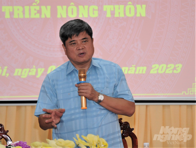 Thứ trưởng Trần Thanh Nam khẳng định đề án sẽ tăng giá trị cho hạt gạo của Việt Nam bằng thương hiệu gạo các bon thấp, từ đó giúp thêm tăng thu nhập cho người trồng lúa. Ảnh: Trung Chánh.