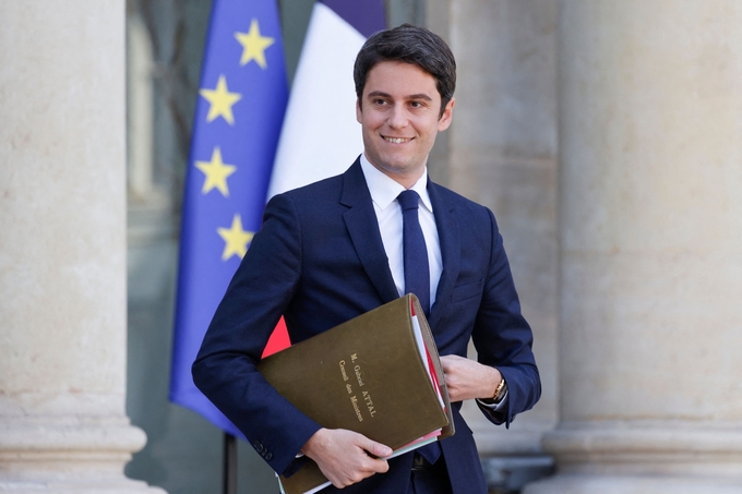 Ông Gabriel Attal trở thành Thủ tướng trẻ tuổi nhất lịch sử nước Pháp. Ảnh: AFP.