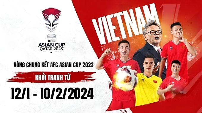 Giải bóng đá Asian Cup 2023 sẽ khởi tranh từ ngày 12/1 - 10/2/2024