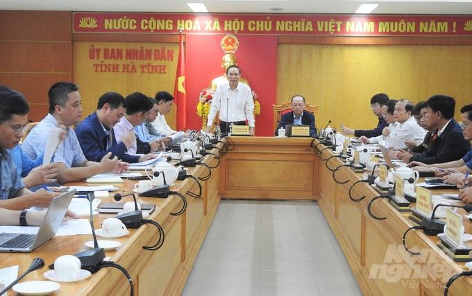 Sau đó làm việc với tỉnh Hà Tĩnh về thực hiện các giải pháp chống khai thác IUU. Ảnh: Thanh Nga.