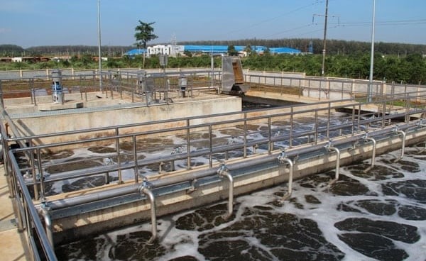 A wastewater treatment plant is operating in Thuan An city, Binh Duong province.