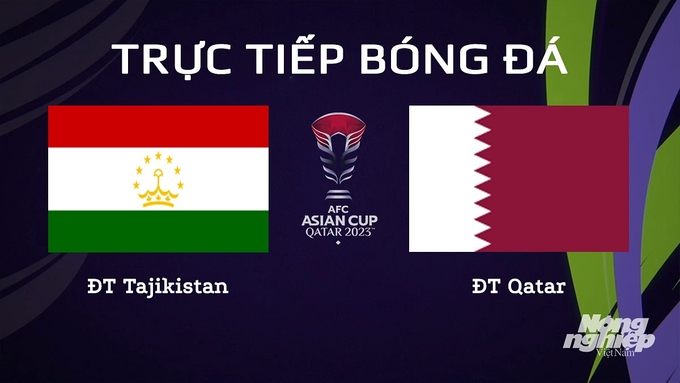 Trực tiếp bóng đá Asian Cup 2023 giữa ĐT Tajikistan vs ĐT Qatar hôm nay 17/1/2024