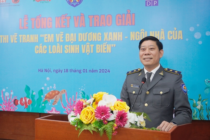 Ông Nguyễn Quang Hùng, Cục trưởng Cục Kiểm ngư cho biết, Ban tổ chức đã nhận được trên 42.800 tác phẩm dự thi. Ảnh: Hồng Thắm.