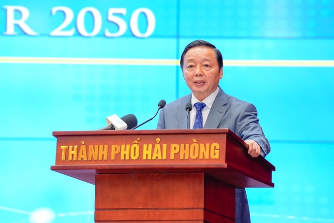 Phó Thủ tướng Chính phủ Trần Hồng Hà đánh giá quy hoạch sẽ mở ra những cơ hội, không gian phát triển mới để đưa Hải Phòng phát triển. Ảnh: Đàm Thanh.