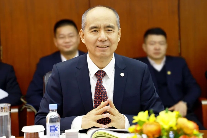 Ông Xu Zengde - Chủ tịch Tập đoàn Chứng nhận và Kiểm định Trung Quốc (CCIC) phát biểu tại buổi gặp.