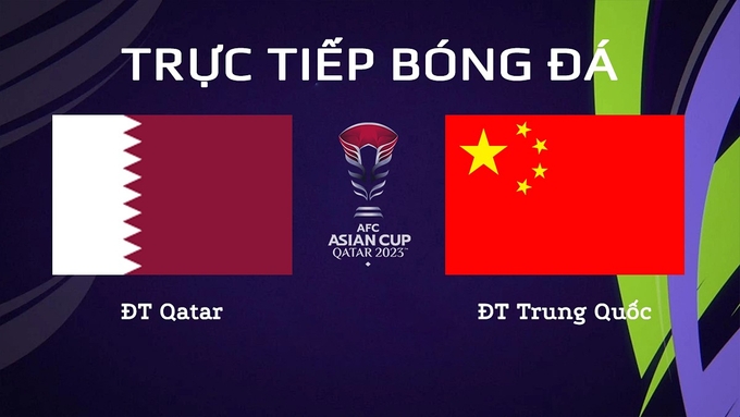 Trực tiếp bóng đá Asian Cup 2023 giữa ĐT Qatar vs ĐT Trung Quốc hôm nay 22/1/2024