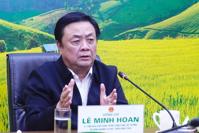 Bộ trưởng Bộ NN-PTNT Lê Minh Hoan nói: 'Chúng ta phải nắm bắt được cơ hội kết nối với thị trường Trung Quốc'. Ảnh: Hồng Thắm.