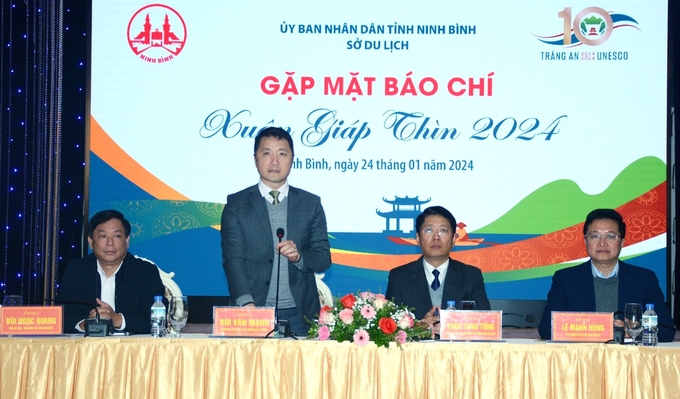 UBND tỉnh Ninh Bình tổ chức họp báo thông tin về các hoạt động kỷ niệm 10 năm Quần thể danh thắng Tràng An được UNESCO ghi danh là Di sản văn hóa và thiên nhiên thế giới (2014-2024).