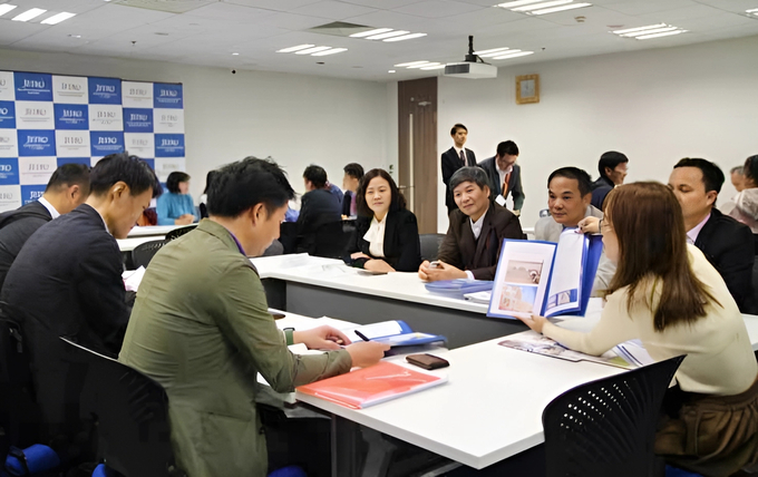 Chuyến thăm đầu tiên của các công ty chế biến thủy sản Nhật Bản được tổ chức tại Hà Nội. Ảnh: NNAJP.