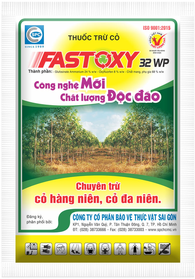 Thuốc trừ cỏ mới Fastoxy 32WP do Công ty CP BVTV Sài Gòn - SPC phân phối.