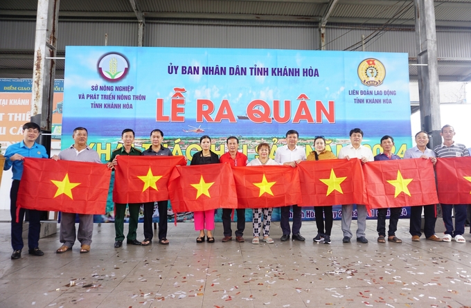 Tại buổi lễ ra quân khai thác thủy sản năm 2024, tỉnh Khánh Hòa có 103 tàu cá đăng kí. Ảnh: PC.