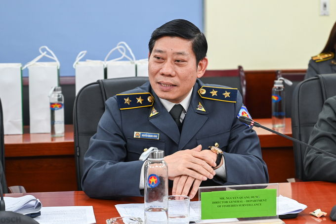 Ông Nguyễn Quang Hùng, Cục trưởng Cục Kiểm ngư (Bộ NN-PTNT) nhấn mạnh tầm quan trọng của hợp tác quốc tế nhằm phát triển thủy sản bền vững.