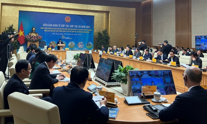 Thủ tướng Phạm Minh Chính phát biểu tại Diễn đàn Kinh tế hợp tác, hợp tác xã năm 2024. Ảnh: VGP.